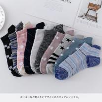 片手で履ける 靴下 10足 セット 23cm～25cm レディース 履きやすい ショート丈ソックス