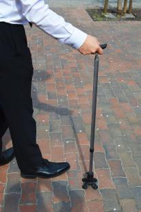 【オッセンベルクステッキ専用土台】4支点　セーフティーベース　ブラック