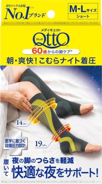 メディキュット 朝・爽快！こむらスッキリ着圧ナイトソックス M-L