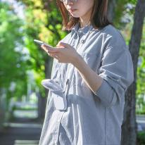乾電池式 ネックストラップ付き ３ＷＡＹ スクエアファン 【48個】 ホワイト