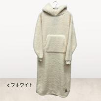 レディースフリーサイズ　4色展開　もこもこネコ耳フードワンピース