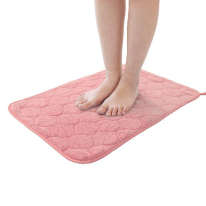 マイクロファイバー タオル地バスマット　足ふきマット