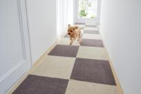 毛足が長いジョイントラグ　ピタぺトモ