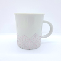 九谷焼マグカップ／麻の葉模様ピンク