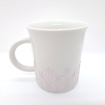 九谷焼マグカップ／麻の葉模様ピンク