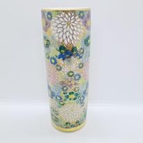 九谷焼6号寸胴花瓶／花詰（青）