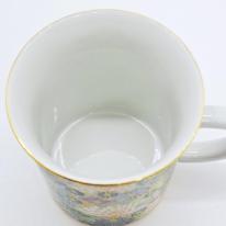 九谷焼マグカップ／花詰（青）