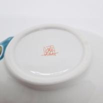 九谷焼楕円鉢／青椿