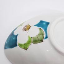 九谷焼楕円鉢／青椿