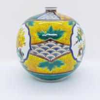 九谷焼4号花器／吉田屋松竹梅