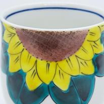 九谷焼組湯呑／青手ひまわり