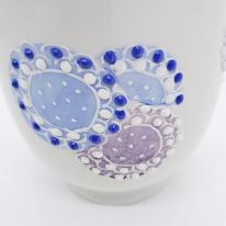 九谷焼湯呑／花火ブルー
