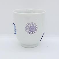 九谷焼湯呑／花火ブルー