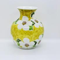 九谷焼6.5号花瓶／色彩椿