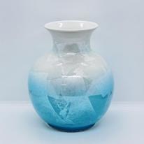 九谷焼6.5号花瓶／銀彩