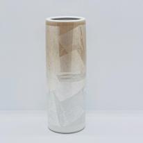 九谷焼6号寸胴花瓶／銀彩