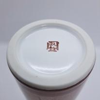 九谷焼6号寸胴花瓶／銀彩桜ピンク