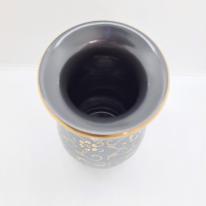九谷焼6号花瓶／青粒鉄仙
