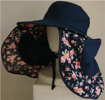 日本製 ２WAYフードキャップ 6枚込 農作業 ガーデニング グランドゴルフ 日焼け対策