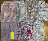 【3Lサイズ】婦人 ブラウス 袖口ゴム 格子 6枚 長袖ブラウス チェック柄ブラウス レディース