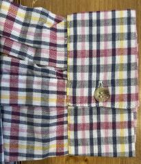 【3Lサイズ】婦人 ブラウス ロールアップ 格子 6枚 長袖ブラウス チェック柄 レディース