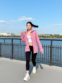 残りわずか レディース ストレッチ フルジップ パーカー M/L/LL 4色 ドライ 天竺 婦人