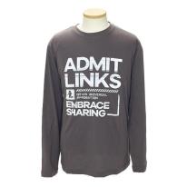 【大寸：ロビンソン】紳士　綿100　プリント　ロングＴシャツ　カットソー　メンズ　長袖　年間物