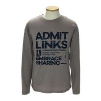 【大寸：ロビンソン】紳士　綿100　プリント　ロングＴシャツ　カットソー　メンズ　長袖　年間物