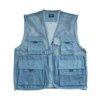 デニム総メッシュベスト