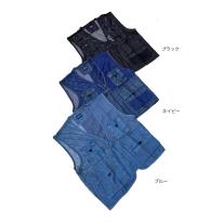 デニム総メッシュベスト