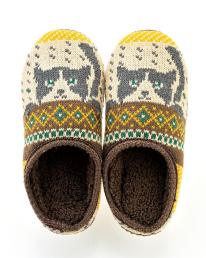 ニット織スリッパ　ボス　3色展開　サイズ展開有　　