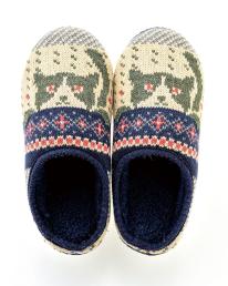 ニット織スリッパ　ボス　3色展開　サイズ展開有　　