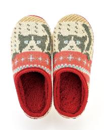 ニット織スリッパ　ボス　3色展開　サイズ展開有　　