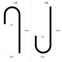 [日本製]ステンレス製T型ツイストS字フック