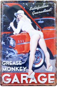 アンティークメタルエンボスプレート　S [GREASE MONKEY GARAGE]