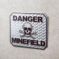 アメリカンクラシック  エンボスティンプレート [DANGER MINEFIELD]