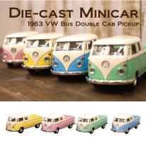 ダイキャストミニカー(M)[1963 VW Bus Double Cab Pickup 1/34]