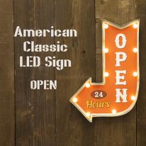 アメリカンクラシック LED Sign［OPEN］