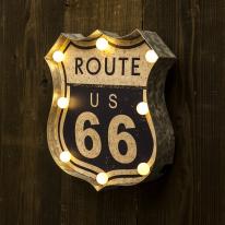 アメリカンクラシック LED サイン［ROUTE US 66］