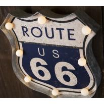 アメリカンクラシック LED サイン［ROUTE US 66］