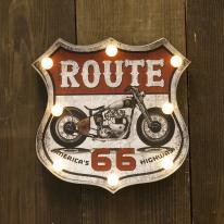 アメリカンクラシック LED サイン［ROUTE 66 Motorcycle］