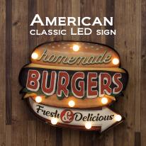 アメリカンクラシック  LED Sign [BURGERS]