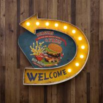 アメリカンクラシック  LED Sign [BURGERS & FRIES]