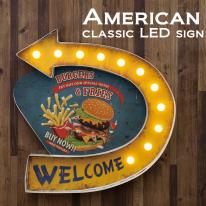 アメリカンクラシック  LED Sign [BURGERS & FRIES]