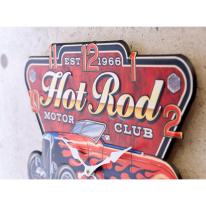 アンティークエンボスクロック［Hot Rod Motor Club］