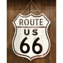 アンティークエンボスプレート［ROUTE US66］