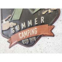 アンティークエンボスプレート ［SUMMER CAMPING ESTD 1978］