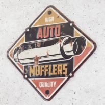 アンティークエンボスプレート "AUTO MUFFLERS"