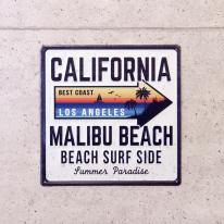 アンティークエンボスプレート［MALIBU BEACH］