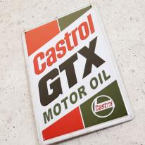 アンティークメタルエンボスプレート　S [Castrol GTX]